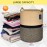 COMSE Extra Large Blanket Basket, Tall Woven Storage Basket, Nursery Hamper, 15.7x 21.7, Cotton Rope Laundry Hamper for Toys Clothes Towels, Blend Brown/Black