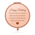 Happy Birthday Gift for Women Girls, Folding Travel Mirror Compact Mirror for Her, Birthday Gift Ideas for Friends, Mom, Daughter, Sister, Coworkers, Grandma, Aunt, Wife, Best Birthday Present for Her