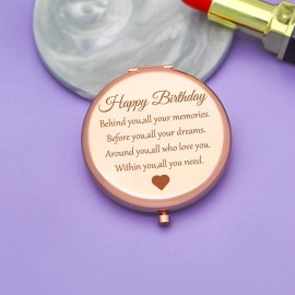 Happy Birthday Gift for Women Girls, Folding Travel Mirror Compact Mirror for Her, Birthday Gift Ideas for Friends, Mom, Daughter, Sister, Coworkers, Grandma, Aunt, Wife, Best Birthday Present for Her Happy Birthday Gift for Women Girls, Folding Travel Mirror Compact Mirror for Her, Birthday Gift Ideas for Friends, Mom, Daughter, Sister, Coworkers, Grandma, Aunt, Wife, Best Birthday Present for Her