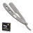 G4 Stainless Steel Straight Edge Barber Shaving Razor Blade for Close Shaving Men Replaceable Blades (Silver)