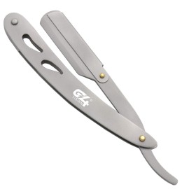G4 Stainless Steel Straight Edge Barber Shaving Razor Blade for Close Shaving Men Replaceable Blades (Silver) G4 Stainless Steel Straight Edge Barber Shaving Razor Blade for Close Shaving Men Replaceable Blades (Silver)