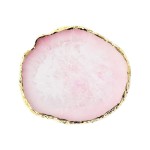 Resin Nail Art Palette, Nail Painting Mixed Color Palette, Gilded Edge Nail Gel Color Makeup Display Board Pallet (Pink)