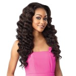 Sensationnel Instant Weave Half Wig - 8 Synthetic Blendwig Adjustable Drawstring for Seamless Hair Blending (4 MEDBROWN)
