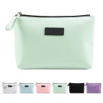 Makeup Bag for Purse Small Makeup Bag with Zipper Pu Leather Makeup Pouch Cosmetic Bags for Women Travel Makeup Bag (Green)