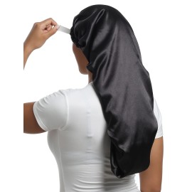 SAYMRE Satin Bonnet Silky Sleep Cap,Adjustable Hair Bonnet for Braids Curly Hair SAYMRE Satin Bonnet Silky Sleep Cap,Adjustable Hair Bonnet for Braids Curly Hair