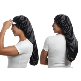 SAYMRE Satin Bonnet Silky Sleep Cap,Adjustable Hair Bonnet for Braids Curly Hair SAYMRE Satin Bonnet Silky Sleep Cap,Adjustable Hair Bonnet for Braids Curly Hair