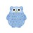 Push Pop Bubble Fidget Sensory Toy, Silicone Stress Relief Popping Toy, ABC Alphabet Owl Shaped Educational Learning Tools for Toddlers Kids Students (Black Letters-Blue)