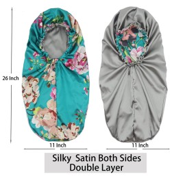 SAYMRE Satin Bonnet Silky Sleep Cap,Adjustable Hair Bonnet for Braids Curly Hair SAYMRE Satin Bonnet Silky Sleep Cap,Adjustable Hair Bonnet for Braids Curly Hair