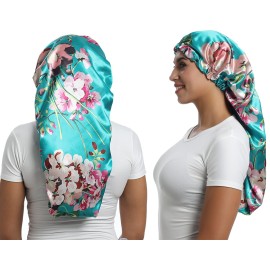 SAYMRE Satin Bonnet Silky Sleep Cap,Adjustable Hair Bonnet for Braids Curly Hair SAYMRE Satin Bonnet Silky Sleep Cap,Adjustable Hair Bonnet for Braids Curly Hair