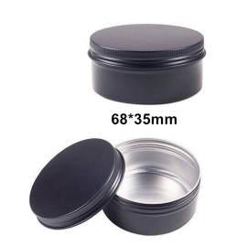 3 oz.Tins Black Aluminum Metal Tin Round Screw Top Lid Containers Jars Metal Storage Tin Jars Aluminum Tin Cans Travel Storage Tins,for Lip Balm DIY Cosmetics Salves, 3oz./3 Ounce/90 ML,18 Pack 3 oz.Tins Black Aluminum Metal Tin Round Screw Top Lid Containers Jars Metal Storage Tin Jars Aluminum Tin Cans Travel Storage Tins,for Lip Balm DIY Cosmetics Salves, 3oz./3 Ounce/90 ML,18 Pack