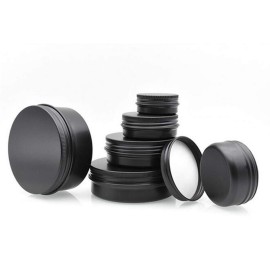 3 oz.Tins Black Aluminum Metal Tin Round Screw Top Lid Containers Jars Metal Storage Tin Jars Aluminum Tin Cans Travel Storage Tins,for Lip Balm DIY Cosmetics Salves, 3oz./3 Ounce/90 ML,18 Pack 3 oz.Tins Black Aluminum Metal Tin Round Screw Top Lid Containers Jars Metal Storage Tin Jars Aluminum Tin Cans Travel Storage Tins,for Lip Balm DIY Cosmetics Salves, 3oz./3 Ounce/90 ML,18 Pack