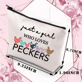 BDPWSS Chicken Lover Gifts Just a Girl Who Loves Peckers Funny Chicken Farmer Lover Cosmetic Makeup Bag Crazy Chicken Lady Travel Toiletry Bag For Women Girls (A girl loves Peckers) BDPWSS Chicken Lover Gifts Just a Girl Who Loves Peckers Funny Chicken Farmer Lover Cosmetic Makeup Bag Crazy Chicken Lady Travel Toiletry Bag For Women Girls (A girl loves Peckers)
