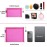 besharppin 6 Pack Mesh Cosmetic Bags, Nylon Makeup Pouches with Zipper for Home Office Purse Diaper Bag (Rose)
