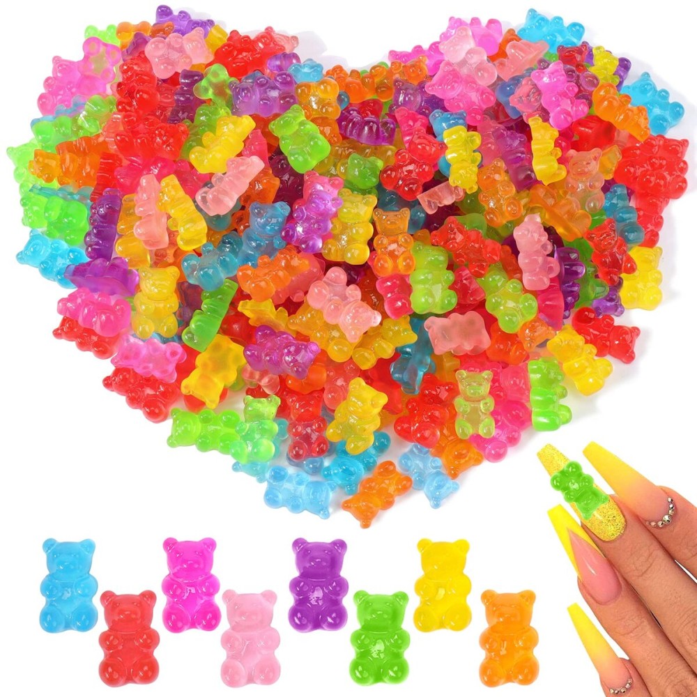 Palksky 160 Pcs Nail Charms 3d, Gummy Bear Nail Charms for Nail Decoration, Kawaii Nail Charms for Nail Art Supplies (8 Colors) Palksky 160 Pcs Nail Charms 3d, Gummy Bear Nail Charms for Nail Decoration, Kawaii Nail Charms for Nail Art Supplies (8 Colors)