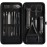 ASH ISLAND Nail Clippers Set - Gray Stainless 12 in 1 For Men And Women Manicure Pedicure Travel Kit Luxury Nail File Sharp Nail Scissors Fingernails Toenails with Portable Stylish Case