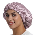 SAYMRE Satin Bonnet Silky Sleep Cap,Adjustable Hair Bonnet for Braids Curly Hair