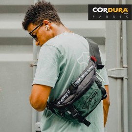 Rough Enough Tactical Fanny Pack Crossbody Large Waist Bag for Men Fishing Hiking Travel in Waxed Canvas Army Green, 4L