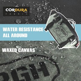 Rough Enough Tactical Fanny Pack Crossbody Large Waist Bag for Men Fishing Hiking Travel in Waxed Canvas Army Green, 4L