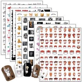 Animal Nail Art Stickers 3D Self-Adhesive Decals, Dog Cat Bear Unicorn Cattle Tiger Lion Flamingo Nail Art Design Holographic Pet Nail Decoration for Fingernail and Toenail Nail Supplies (7 Sheets) Animal Nail Art Stickers 3D Self-Adhesive Decals, Dog Cat Bear Unicorn Cattle Tiger Lion Flamingo Nail Art Design Holographic Pet Nail Decoration for Fingernail and Toenail Nail Supplies (7 Sheets)