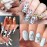 Animal Nail Art Stickers 3D Self-Adhesive Decals, Dog Cat Bear Unicorn Cattle Tiger Lion Flamingo Nail Art Design Holographic Pet Nail Decoration for Fingernail and Toenail Nail Supplies (7 Sheets)