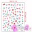 Animal Nail Art Stickers 3D Self-Adhesive Decals, Dog Cat Bear Unicorn Cattle Tiger Lion Flamingo Nail Art Design Holographic Pet Nail Decoration for Fingernail and Toenail Nail Supplies (7 Sheets)