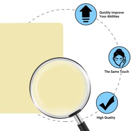 12PCS Blank Tattoo Skin Practice - 6x8 Double Sides Tattoo Practice Skin kit Silicone Pads Tattooing Microblading Practice Skin for Beginners(0.12CM Thick) yellow