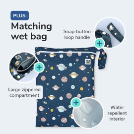 51 Heavy Duty Baby Splat Mat for Under High Chair | Includes Wet Bag | Premium Washable Toddler Mat | Baby Led Weaning | High Chair Mat for Floor | Craft Mat | Splash Mat (Space Cadet)