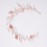 JWICOS Rose Gold Princess Wedding Headband Crystal Beaded Hair Accessories for Brides and Bridesmaid Long Pearl and Crystal Beads Hair Vine for Women and Girls (Rose Gold)