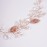 JWICOS Rose Gold Princess Wedding Headband Crystal Beaded Hair Accessories for Brides and Bridesmaid Long Pearl and Crystal Beads Hair Vine for Women and Girls (Rose Gold)