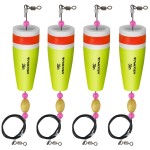 THKFISH Fishing Popping Cork Trout Floats - 4PCS YELLOWWIRE 35g