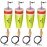 THKFISH Fishing Popping Cork Trout Floats - 4PCS YELLOWWIRE 35g