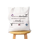 WCGXKO Cheer Coach Gift Zipper Pouch Cosmetics Bag (Behind every cheerleader tote)