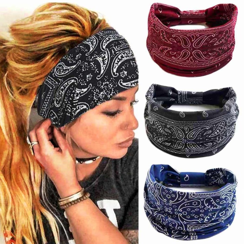 CAKURE Boho Wide Headbands Knotted Turban African Yoga Hairbands Stretch Elastic Motorcycle Hair Accessories for Women and Girls Pack of 3 (Set-1) CAKURE Boho Wide Headbands Knotted Turban African Yoga Hairbands Stretch Elastic Motorcycle Hair Accessories for Women and Girls Pack of 3 (Set-1)
