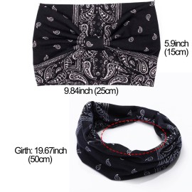 CAKURE Boho Wide Headbands Knotted Turban African Yoga Hairbands Stretch Elastic Motorcycle Hair Accessories for Women and Girls Pack of 3 (Set-1) CAKURE Boho Wide Headbands Knotted Turban African Yoga Hairbands Stretch Elastic Motorcycle Hair Accessories for Women and Girls Pack of 3 (Set-1)