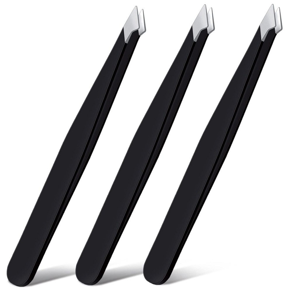 Honoson 3 Pieces Eyebrow Tweezers Stainless Steel Pointed Tip Pointed Hair Removal Tweezers Precision Splinter Plucking and Ingrown Hair Removal(Black) Honoson 3 Pieces Eyebrow Tweezers Stainless Steel Pointed Tip Pointed Hair Removal Tweezers Precision Splinter Plucking and Ingrown Hair Removal(Black)
