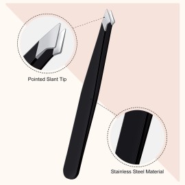 Honoson 3 Pieces Eyebrow Tweezers Stainless Steel Pointed Tip Pointed Hair Removal Tweezers Precision Splinter Plucking and Ingrown Hair Removal(Black) Honoson 3 Pieces Eyebrow Tweezers Stainless Steel Pointed Tip Pointed Hair Removal Tweezers Precision Splinter Plucking and Ingrown Hair Removal(Black)