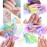 JERCLITY 10 Rolls Gradient Aurora Glass Paper Nail Art Sticker 3D Holographic Aurora Glass Reflective Mirror Shard Effect Rainbow Thin Iridescent Cellophane Films Foils Nail Art Decor