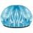 Aquior Shower Cap,Extra Large Triple Layer Bathing Cap with Dry Hair Function for Women Microfiber Terry Cloth Silky Satin 100% Waterproof Reusable Long Hair Bath Caps (Blue)