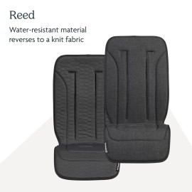 UPPAbaby Reversible Seat Liner/Water-Resistant and Comfortable/Easy Stroller Attachment/Reed (Charcoal Denim/Cozy Knit)