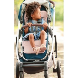 UPPAbaby Reversible Seat Liner/Water-Resistant and Comfortable/Easy Stroller Attachment/Reed (Charcoal Denim/Cozy Knit)