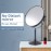 DOWRY Makeup Mirror 10x Magnification Vanity Mirror Tabletop Two-Sided Swivel Matte Black(10X)