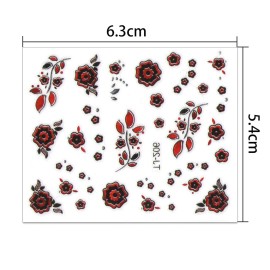 SILPECWEE 30 Sheets Self Adhesive Nail Stickers 3D Golden White Flower Design and 1Pc Tweezers Nail Art Decals for DIY&Salon Manicure Kit SILPECWEE 30 Sheets Self Adhesive Nail Stickers 3D Golden White Flower Design and 1Pc Tweezers Nail Art Decals for DIY&Salon Manicure Kit