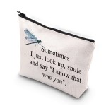 Dragonfly Memorial Gifts Dragonfly Lover Gifts Sometimes I Just Look Up Smile And Say I Know That Was You Dragonfly Makeup Organizer Bag Spiritual Faith Dragonflies Gifts, That was you dragonfly,