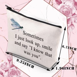 Dragonfly Memorial Gifts Dragonfly Lover Gifts Sometimes I Just Look Up Smile And Say I Know That Was You Dragonfly Makeup Organizer Bag Spiritual Faith Dragonflies Gifts, That was you dragonfly,