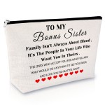 Sfodiary Bonus Sister Gifts Makeup Bag Friendship Birthday Gifts for Unbiological Sister in Law Cosmetic Bag Christmas Graduation Present for Her Friends Travel Cosmetic Pouch