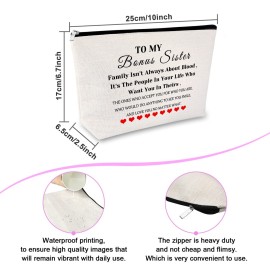 Sfodiary Bonus Sister Gifts Makeup Bag Friendship Birthday Gifts for Unbiological Sister in Law Cosmetic Bag Christmas Graduation Present for Her Friends Travel Cosmetic Pouch Sfodiary Bonus Sister Gifts Makeup Bag Friendship Birthday Gifts for Unbiological Sister in Law Cosmetic Bag Christmas Graduation Present for Her Friends Travel Cosmetic Pouch