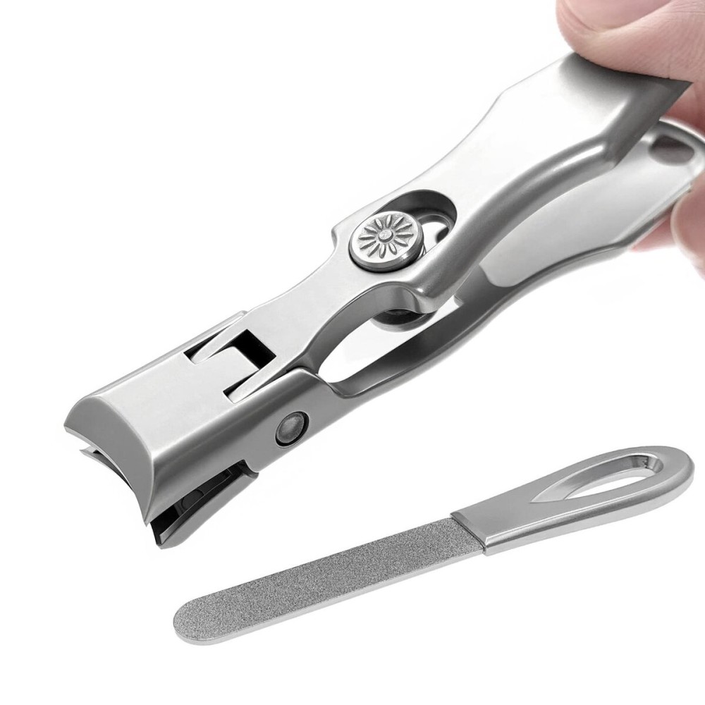 VOGARB Nail Clippers for Men Thick Nails Laqrge Wide Jaw Opening Long Handle Heavy Duty Ultra Sharp Toe Nail Clippers No Splash Fingernail Clipper for Seniors,Adult, Women (Silver with File) VOGARB Nail Clippers for Men Thick Nails Laqrge Wide Jaw Opening Long Handle Heavy Duty Ultra Sharp Toe Nail Clippers No Splash Fingernail Clipper for Seniors,Adult, Women (Silver with File)