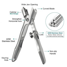 VOGARB Nail Clippers for Men Thick Nails Laqrge Wide Jaw Opening Long Handle Heavy Duty Ultra Sharp Toe Nail Clippers No Splash Fingernail Clipper for Seniors,Adult, Women (Silver with File) VOGARB Nail Clippers for Men Thick Nails Laqrge Wide Jaw Opening Long Handle Heavy Duty Ultra Sharp Toe Nail Clippers No Splash Fingernail Clipper for Seniors,Adult, Women (Silver with File)