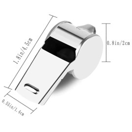 SHENGQIDZ 12 Pack Whistles, Stainless Steel Sports Loud Crisp Sound Whistles with Lanyard,Whistles Great for Referees, Coaches