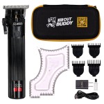 The Cut Buddy Trim Buddy, Cordless Beard & Hairline Trimmer with 4 Guards + Shaping Tool, Beginner-Friendly, Rechargeable, T-Blade Precision, As Seen on Shark Tank